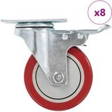 vidaXL Zwenkwielen 8 st 100 mm