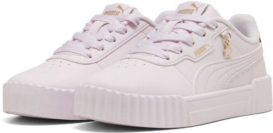 PUMA Carina 30 Charm PS Lage sneakers Vrouwen Kinderen Synthetisch Rubber Veters Effen Met sierstenen Poederroze-PUMA Goud