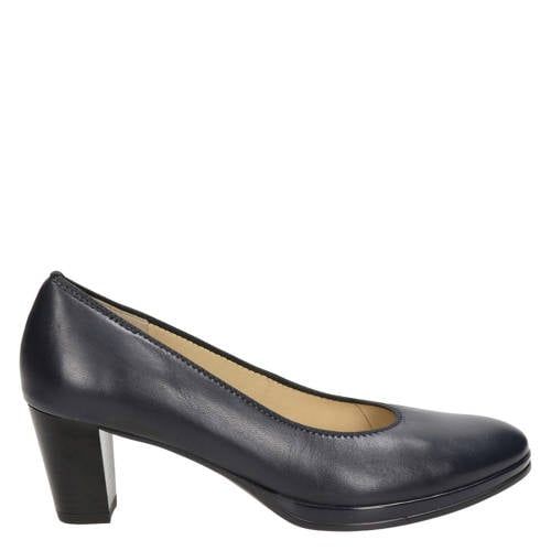 Ara leren pumps donkerblauw