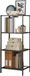 Sans marque Étagère de salle de bain stable à 4 tablettes - Étagère en verre - Étagère de rangement - Verre et métal durables - 40 cm x 30 cm x 95 cm