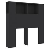 vidaXL Hoofdbordkast 100x18,5x102,5 cm Zwart