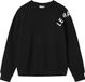 NAME IT - NKFODIKA LS RLX SWEAT BRU BF - Meisjes - Zwarte Sweater - Maat 116