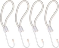 Merkloos / Sans marque Spanelastiek met haak - 12x stuks - wit