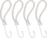 Merkloos / Sans marque Spanelastiek met haak - 12x stuks - wit