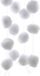 Bellatio Decorations Decoris Sneeuwballen slinger - 10x - wit - 180 cm