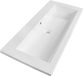 Brauer Solar Slim Wastafel - 100 cm - Mineraalmarmer Zijdeglans Wit