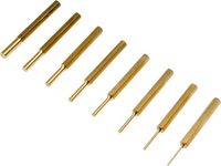 Yato Messing Doorslagset - 8-Delig - Inclusief Klittenband Etui - Zeskant Messing Pinnen 1.5 mm tot 7.8 mm - Vonkvrij & Beschermend Drijver Set voor Mechanica & Wapenonderhoud