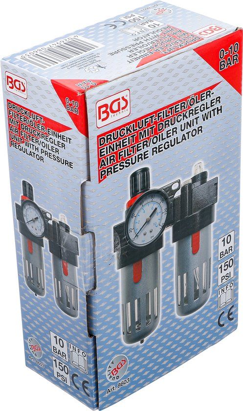 BGS 8603 | Lucht filter-olie-eenheid met drukregelaar