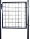 vidaXL Tuinhek van gaas gegalvaniseerd staal 100x100 cm grijs