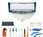 Kit de nettoyage pour climatiseurs, adapté aux unités split, PVC, type D, bleu/blanc