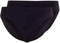 Skiny Brasil Slip DP Set van 2 Heren Zwart/Wit Katoenmix met Elastaan Maat XXL