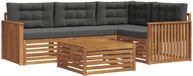 vidaXL Salon d'extérieur 5 pièces Naturel et Anthracite