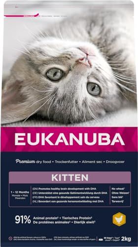 EUKANUBA premium kattenvoer met kip - droogvoer voor opgroeiende kittens van 1-12 maanden, 2 kg
