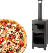 Esschert Design terraskachel met pizzaoven zwart