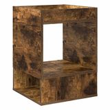 vidaXL Bijzettafel Rook eiken 40 x 40 x 56 cm bewerkt hout