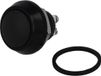 ABC-Led Bouton-poussoir - 12mm - SPST NO - 36V - Noir - Métal - Encastrement