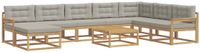 vidaXL - Buiten - bank - set - 9 - st - Wit - en - Lichtgrijs