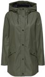ONLY - ONLELISA RAINCOAT OTW NOOS - Dames - Regenjas - Waterafstotend - Met capuchon - Lange mouw - Effen - Knopen - Polyester - XXL - Kalamata