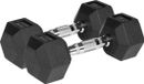 Rebel Active Serie Gietijzeren Hex Dumbbells 2x5kg Zwart