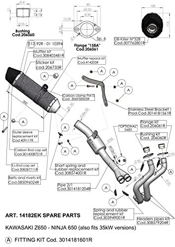 LeoVince Mounting Kit for Kawasaki Z 650 / NJ 650