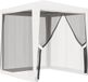 vidaXL Partytent met 4 mesh zijwanden 2x2 m wit