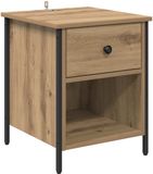 vidaXL Nachtkastje Artisan Eiken Bewerkt Hout