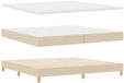 vidaXL Boxspringbed met hoofdeinde, crème kleur, 200 x 200 cm, stof