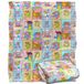 LOGOVISION Popples deken, 152 x 127 cm Popple Squares Silky Touch Super Soft Sprei Deken