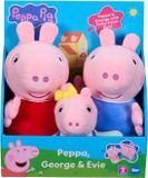 Peppa Pig Knuffelset - Peppa, George, Evie