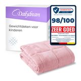 Dailydream Verzwaringsdeken kind - 90x120cm - 2,5 kg - Roze - Fleece