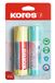 Kores - Pastellijmstift, sterke hechtende lijm, veilige en niet-giftige knutsellijm voor kunst en ambachten, wit, pak van 2 x 40 g