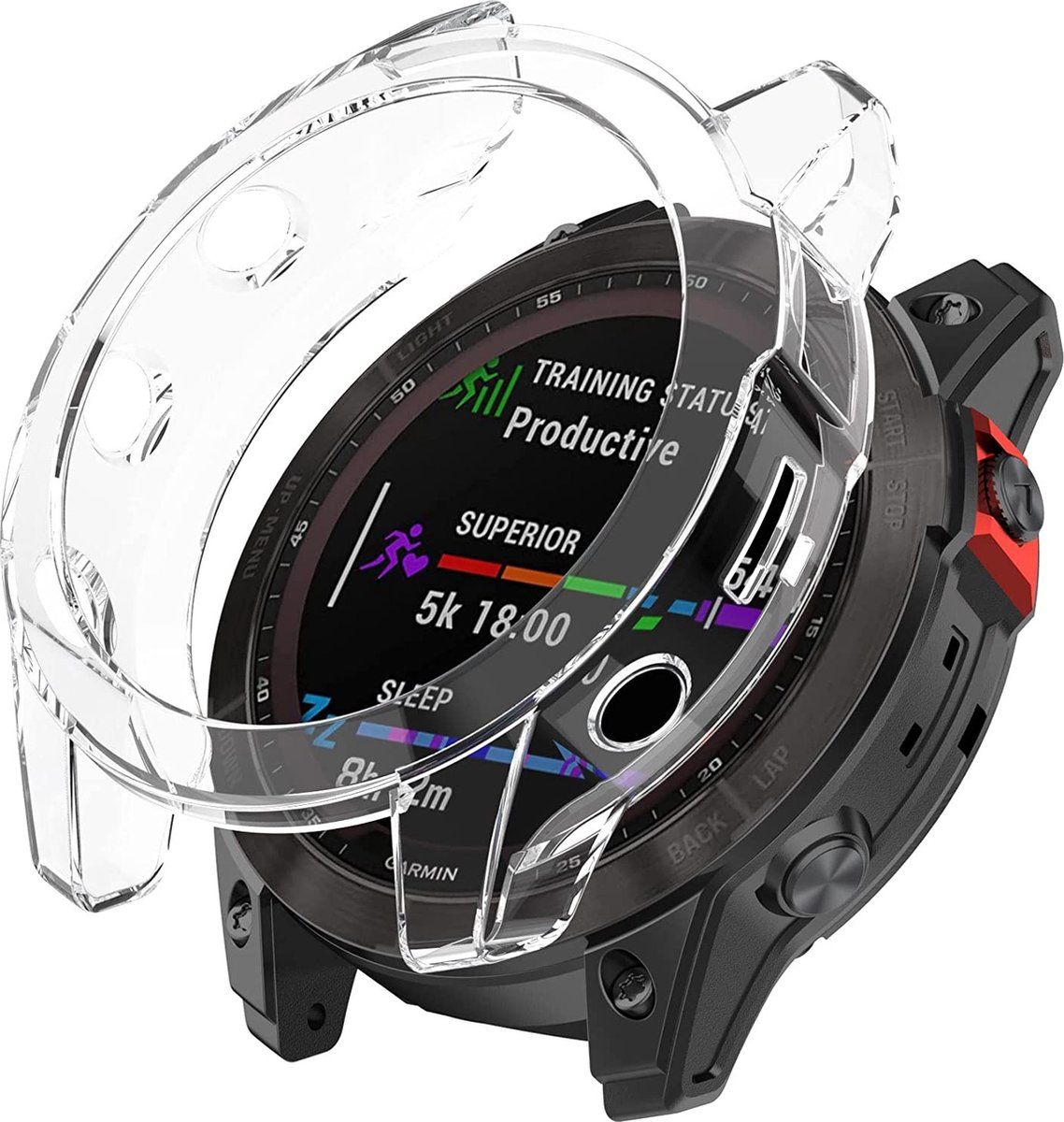 Strap-it Garmin Fenix 7x - Solar TPU case - transparant | 8720763457676