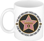 Bellatio Decorations Koffiemok voor de beste broer - Walk of Fame - Keramiek - 300 ml
