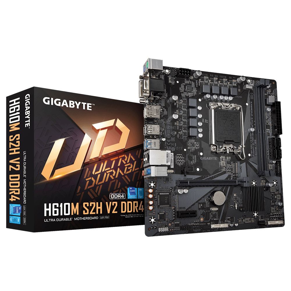 Gigabyte H610M S2H V2 DDR4 Motherboard - Intel LGA 1700 - Micro ATX