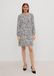 comma - Vrouwen - Gedessineerde viscose jurk - Zwart/Wit