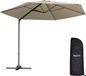LifeGoods Zweefparasol - Ø294 cm - Taupe