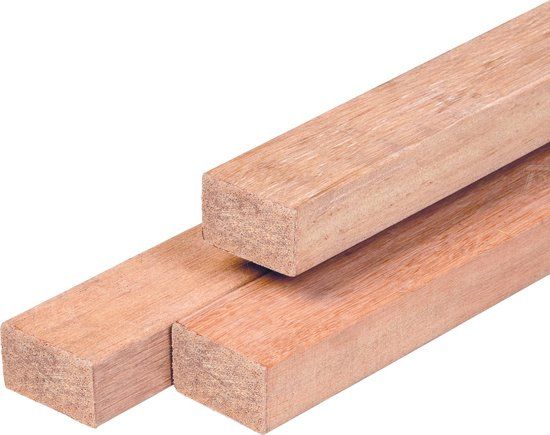 Merkloos Balk geschaafd 44x68mm Hardhout 400cm