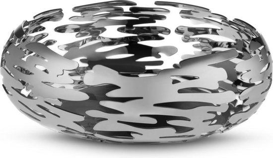 Alessi Barknest Fruitschaal - 18/10 RVS - Rond - Hoogglans chroom - 21 cm