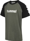 Hummel Kinder T-shirt met Hmljr-logo, Korte Mouw, Katoen, Ronde Hals, Regular Fit, Castor Gray