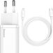 Baseus 20W USB C Oplader met USB C naar Lightning Kabel - Snellader / Fast Charger - iPhone Oplader - Wit