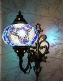 Halay Oosterse Wandlamp Blauw Mozaïek 28 cm Handgemaakt E14 LED