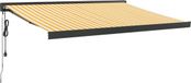 vidaXL Tente Rétractable 3,5 x 2,5 m Polyester Jaune et Blanc