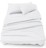 Blumtal 3-delige Set Bedlaken - Hoeslaken 180 x 200 x 30 cm - Laken 280 x 275 cm - 2 x Kussensloop 50 x 80 cm - Wit