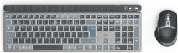 Hama WKM-750 Toetsenbord en muis Draadloos QWERTZ (DE) Met bluetooth Grijs