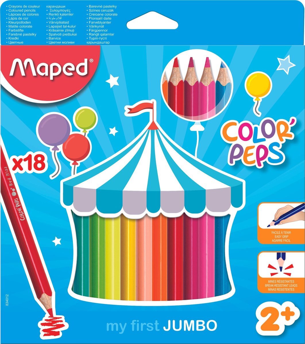 Maped Office COLOR'PEPS kleurpotlood EARLY AGE - in ophangdoos x 18