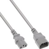 InLine C13 - C14 stroomkabel voor UPS/PDU - 3x 0,75mm / grijs - 1 meter