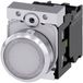 Siemens 3SU11520AB601BA0 3SU1152-0AB60-1BA0 Verlichte druktoets Metalen frontring, Hoogglans, Bedieningsknop vlak Knop Wit 1 stuk(s) Piece