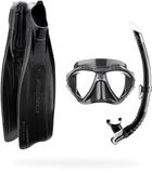 KIT Cressi Pro Star duikset, uniseks, volwassenen, zwart, 43/44 (8,5/9,5)