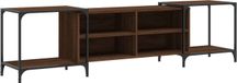 vidaXL - Tv-meubel - 203x37x50 cm - bewerkt hout - bruin - eikenkleur