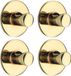 Tendance Plakhaakje rond - 4 stuks - Diameter 4 cm - Zelfklevend - Zink - Goud